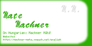mate machner business card